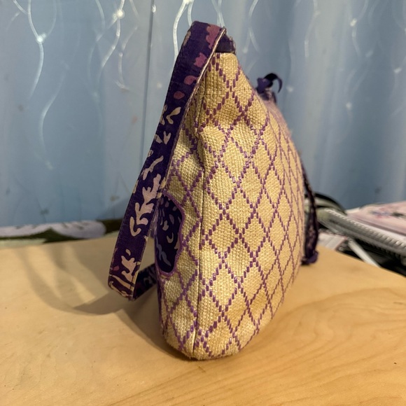 Vera Bradley Purple Floral Patterned Women's Bag Tweed - Picture 3 of 14